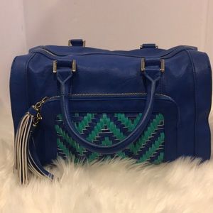 Blue and Green Women's Bag